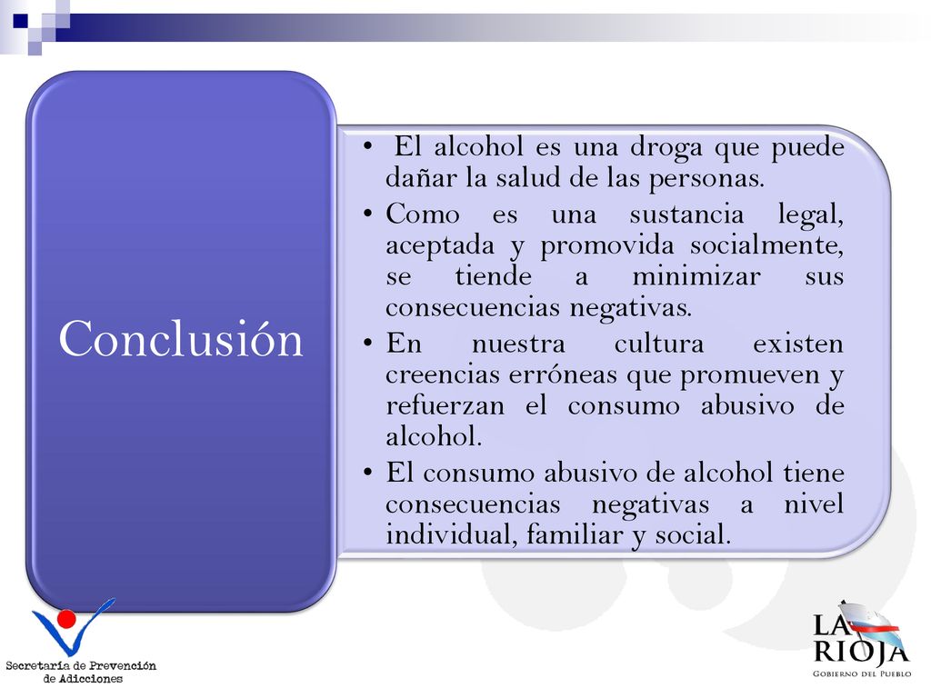 El alcohol es una droga que puede dañar la salud de las personas.