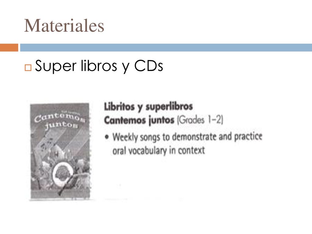 Materiales Super libros y CDs El super libro y CD: