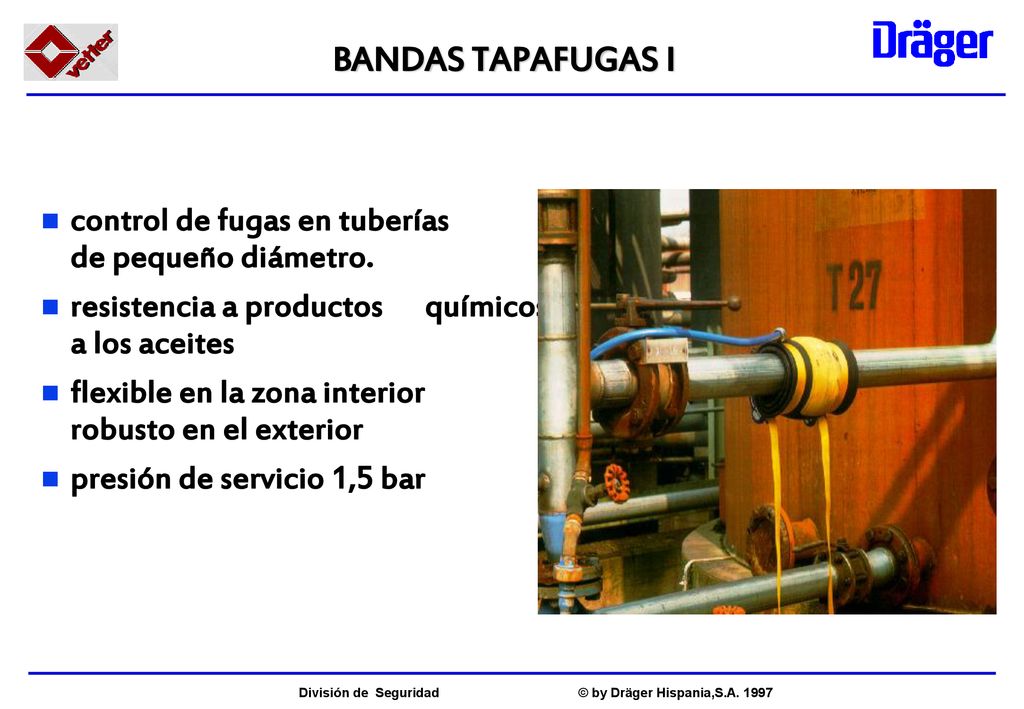 BANDAS TAPAFUGAS I control de fugas en tuberías de pequeño diámetro.