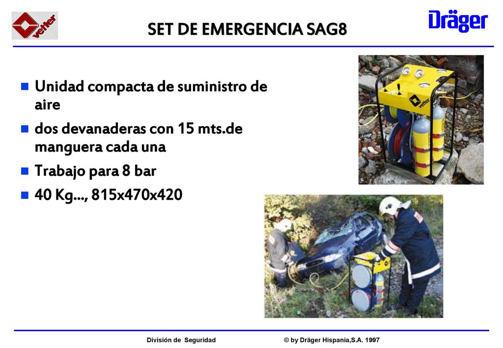 SET DE EMERGENCIA SAG8 Unidad compacta de suministro de aire