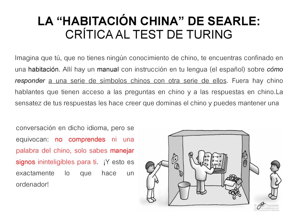 LA HABITACIÓN CHINA DE SEARLE: CRÍTICA AL TEST DE TURING