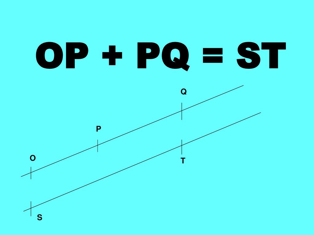 OP + PQ = ST Q P O T S