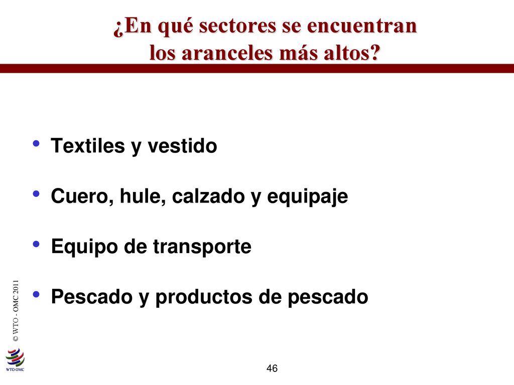 ¿En qué sectores se encuentran los aranceles más altos