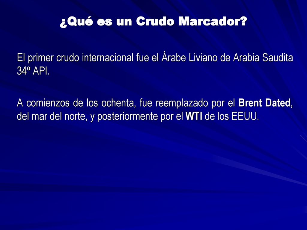 ¿Qué es un Crudo Marcador