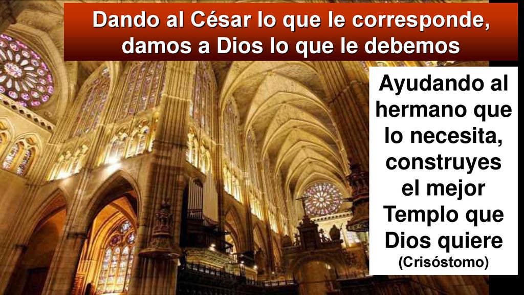 Dando al César lo que le corresponde, damos a Dios lo que le debemos