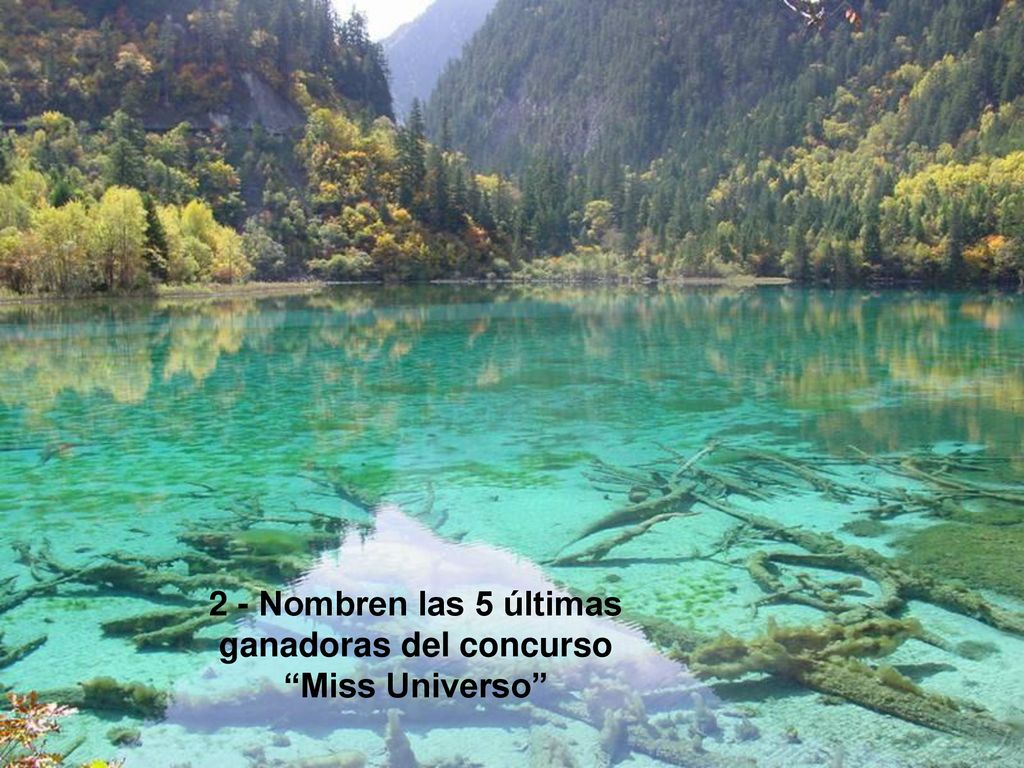 2 - Nombren las 5 últimas ganadoras del concurso Miss Universo