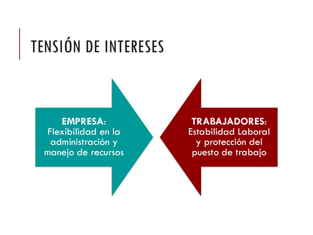Tensión de intereses EMPRESA: Flexibilidad en la administración y manejo de recursos.