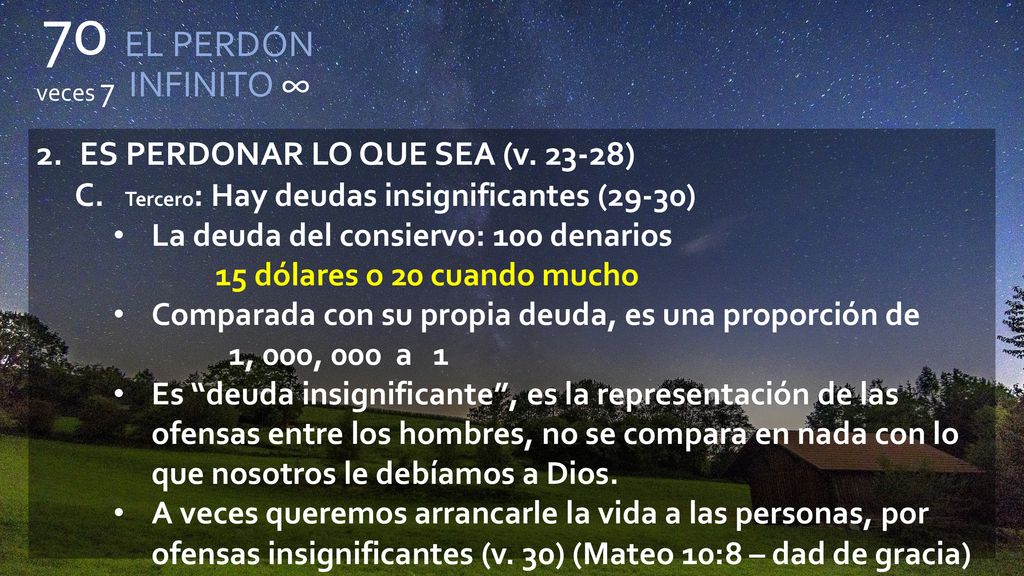70 veces 7 EL PERDÓN INFINITO ∞ ES PERDONAR LO QUE SEA (v )