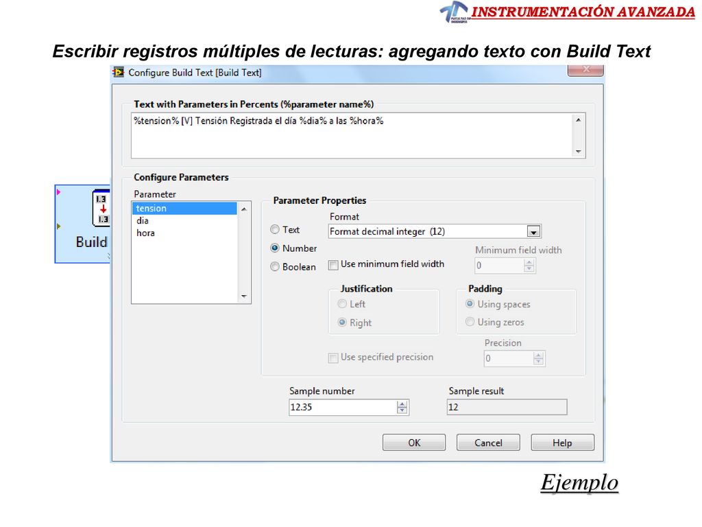 Escribir registros múltiples de lecturas: agregando texto con Build Text