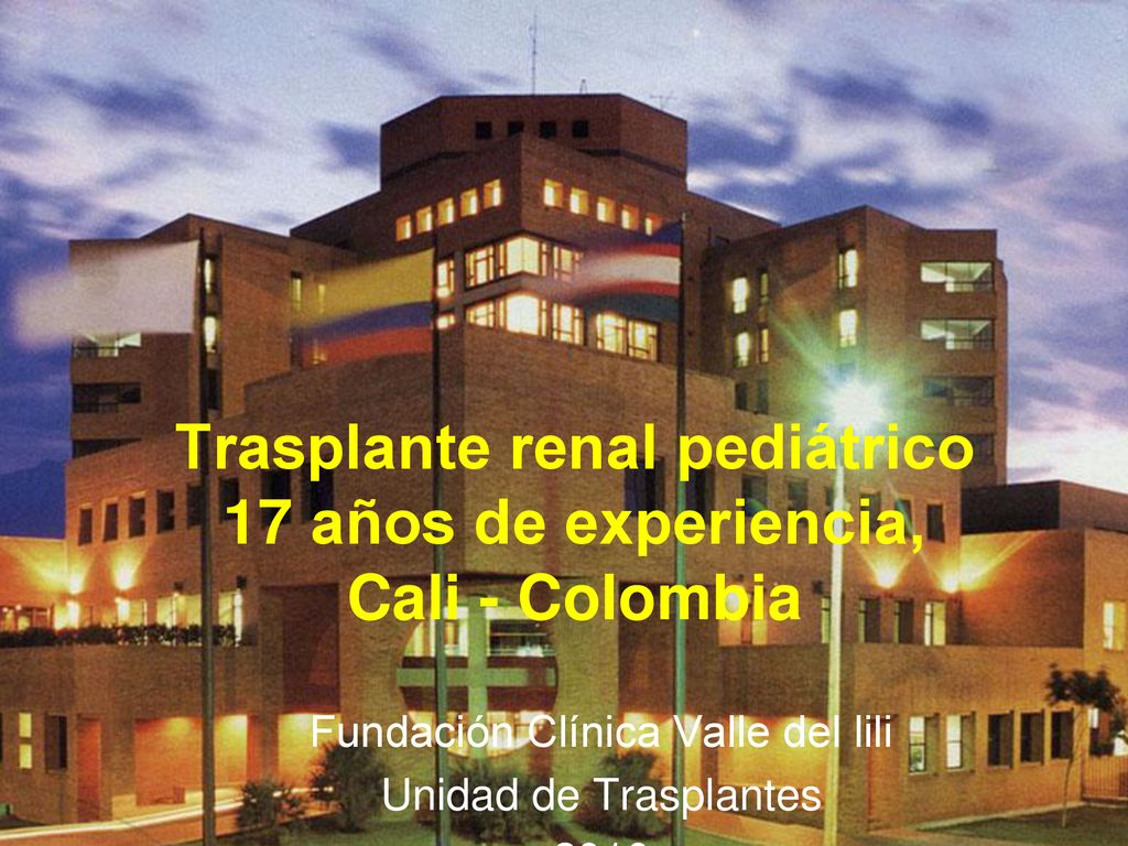 Trasplante renal pediátrico 17 años de experiencia, Cali - Colombia