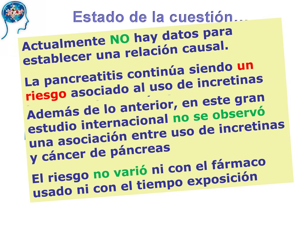 Estado de la cuestión… Actualmente NO hay datos para establecer una relación causal.