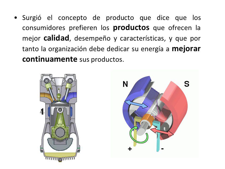 Surgió el concepto de producto que dice que los consumidores prefieren los productos que ofrecen la mejor calidad, desempeño y características, y que por tanto la organización debe dedicar su energía a mejorar continuamente sus productos.