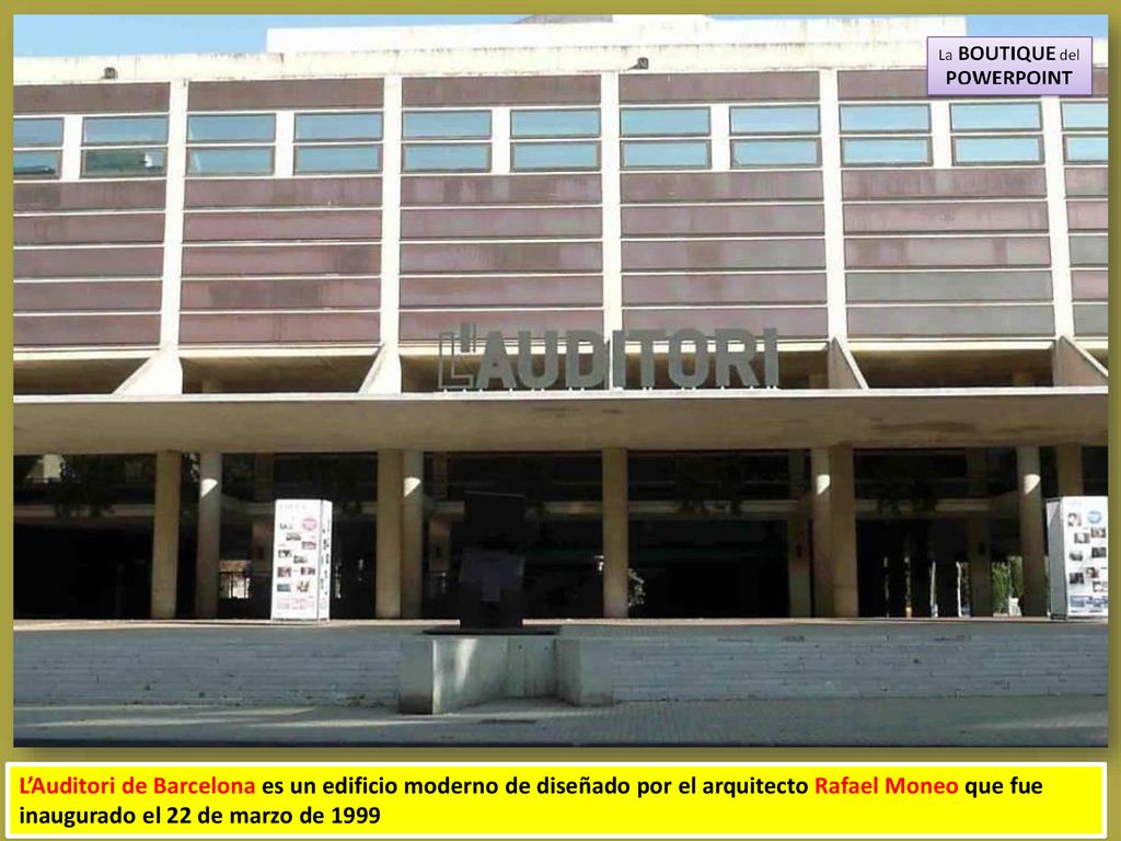 L’Auditori de Barcelona es un edificio moderno de diseñado por el arquitecto Rafael Moneo que fue inaugurado el 22 de marzo de 1999