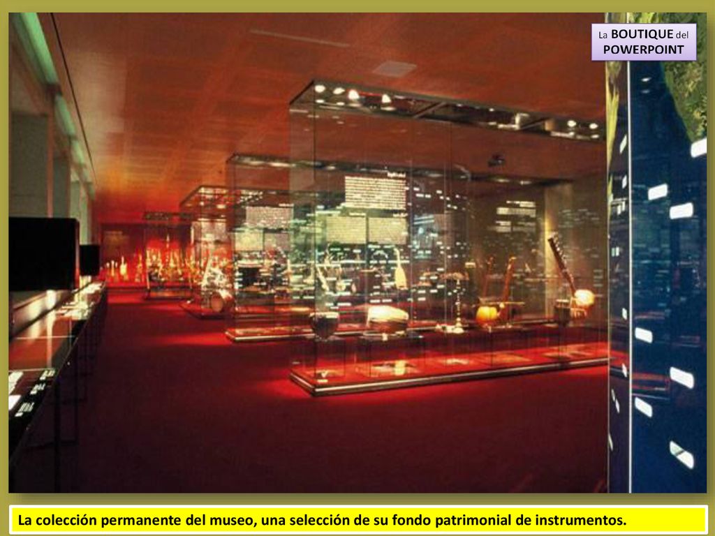 La colección permanente del museo, una selección de su fondo patrimonial de instrumentos.