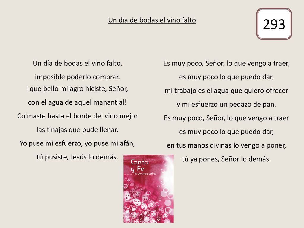 293 Un día de bodas el vino falto Un día de bodas el vino falto,