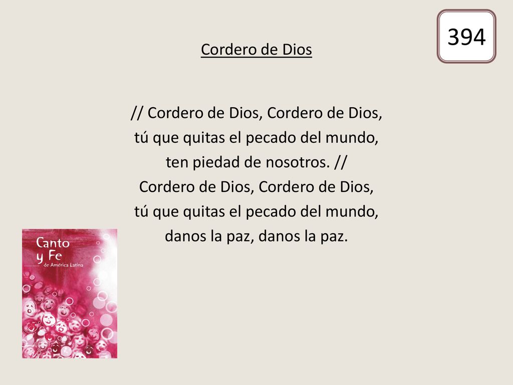 394 Cordero de Dios // Cordero de Dios, Cordero de Dios,