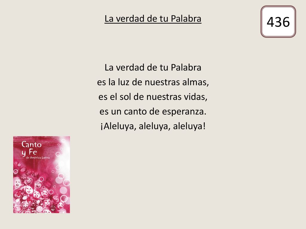 436 La verdad de tu Palabra La verdad de tu Palabra