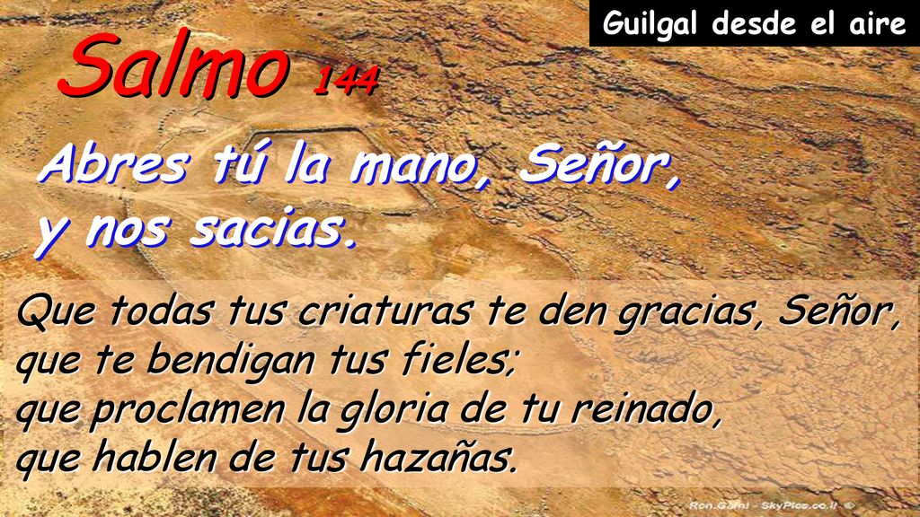 Salmo 144 Abres tú la mano, Señor, y nos sacias.