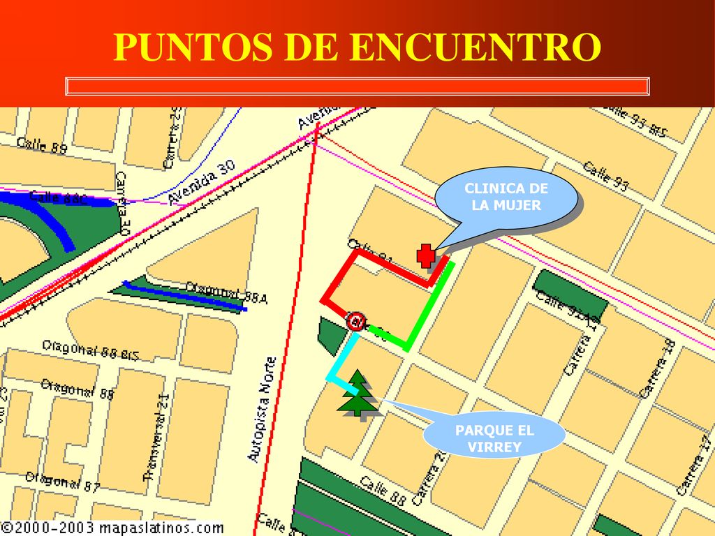 PUNTOS DE ENCUENTRO CLINICA DE LA MUJER PARQUE EL VIRREY