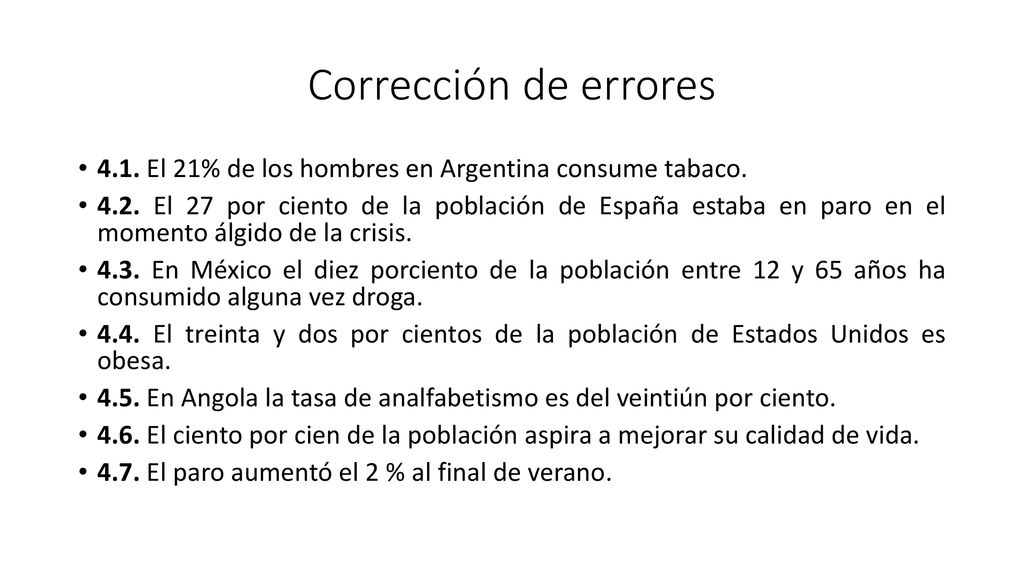 Corrección de errores 4.1. El 21% de los hombres en Argentina consume tabaco.