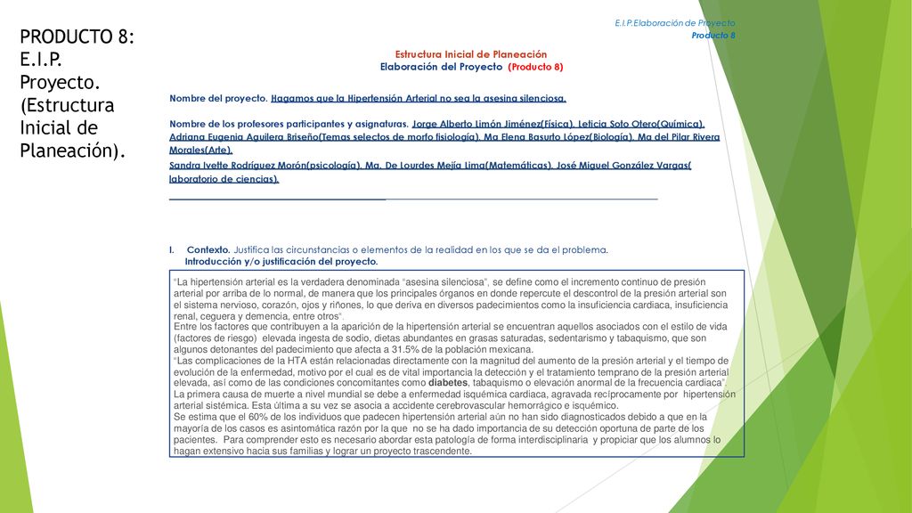 Elaboración del Proyecto (Producto 8)
