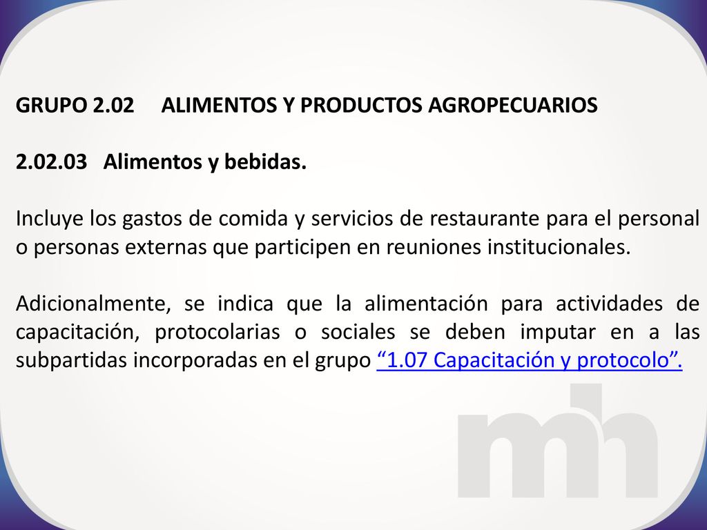 GRUPO 2.02 ALIMENTOS Y PRODUCTOS AGROPECUARIOS