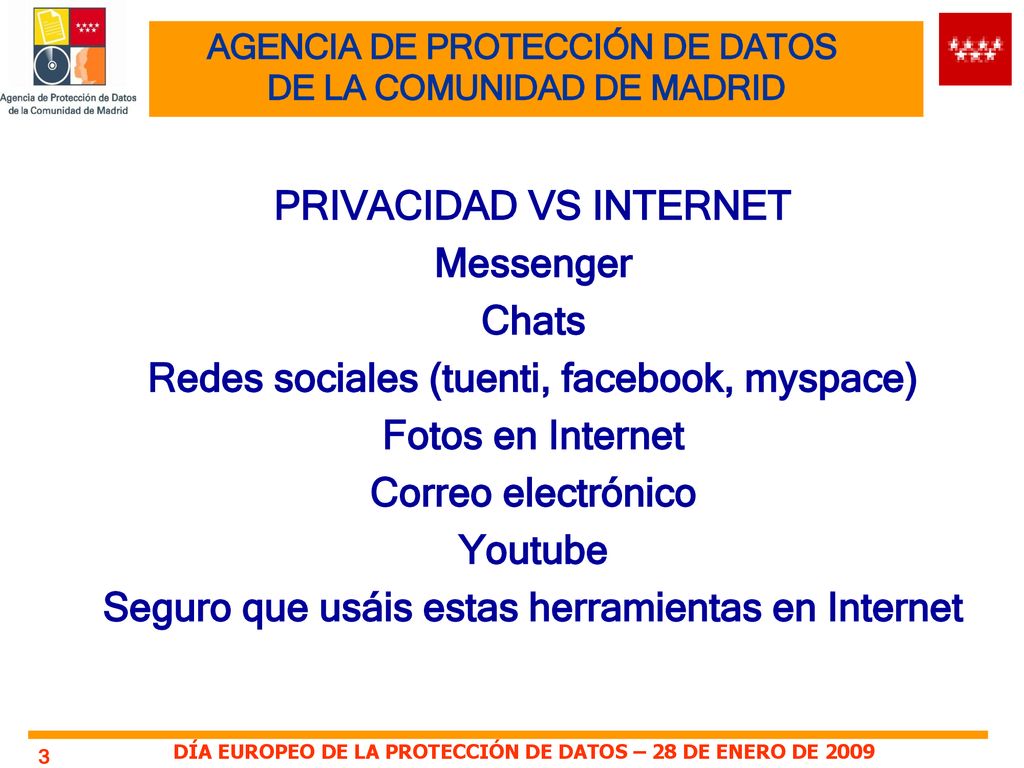 AGENCIA DE PROTECCIÓN DE DATOS DE LA COMUNIDAD DE MADRID - ppt descargar