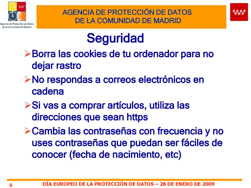 AGENCIA DE PROTECCIÓN DE DATOS DE LA COMUNIDAD DE MADRID
