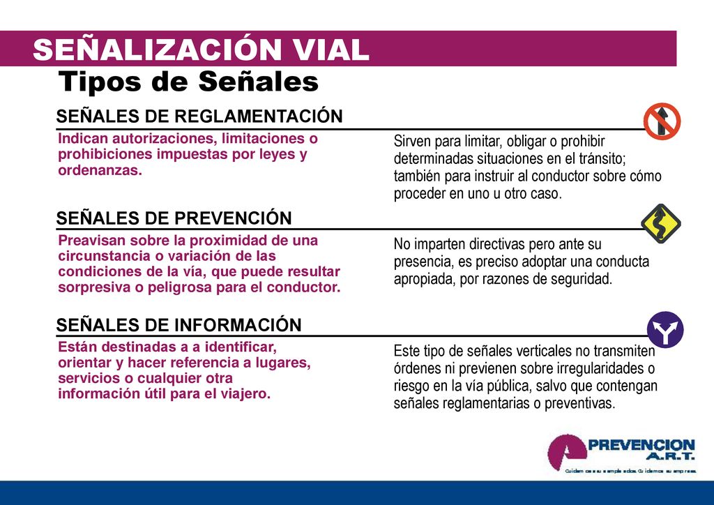 SEÑALIZACIÓN VIAL Tipos de Señales SEÑALES DE REGLAMENTACIÓN