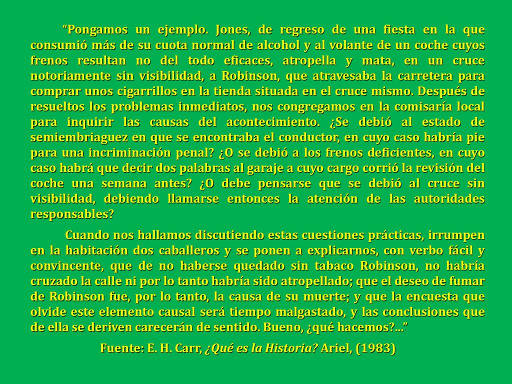 Fuente: E. H. Carr, ¿Qué es la Historia Ariel, (1983)
