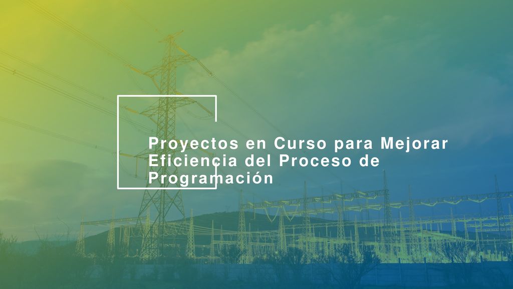 Proyectos en Curso para Mejorar Eficiencia del Proceso de Programación