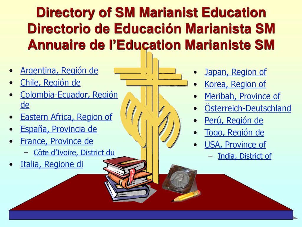 Directory of SM Marianist Education Directorio de Educación Marianista SM Annuaire de l’Education Marianiste SM