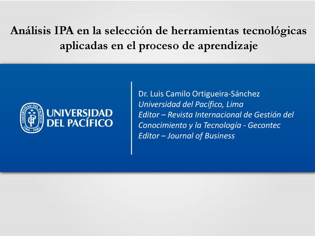 Análisis IPA en la selección de herramientas tecnológicas aplicadas en el proceso de aprendizaje