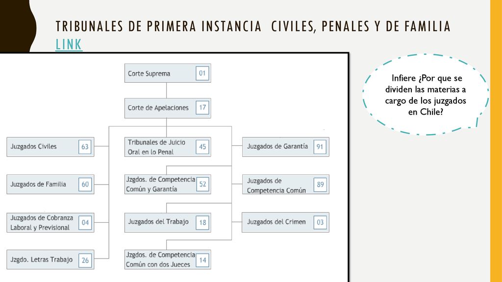 Tribunales de primera instancia civiles, penales y de familia link