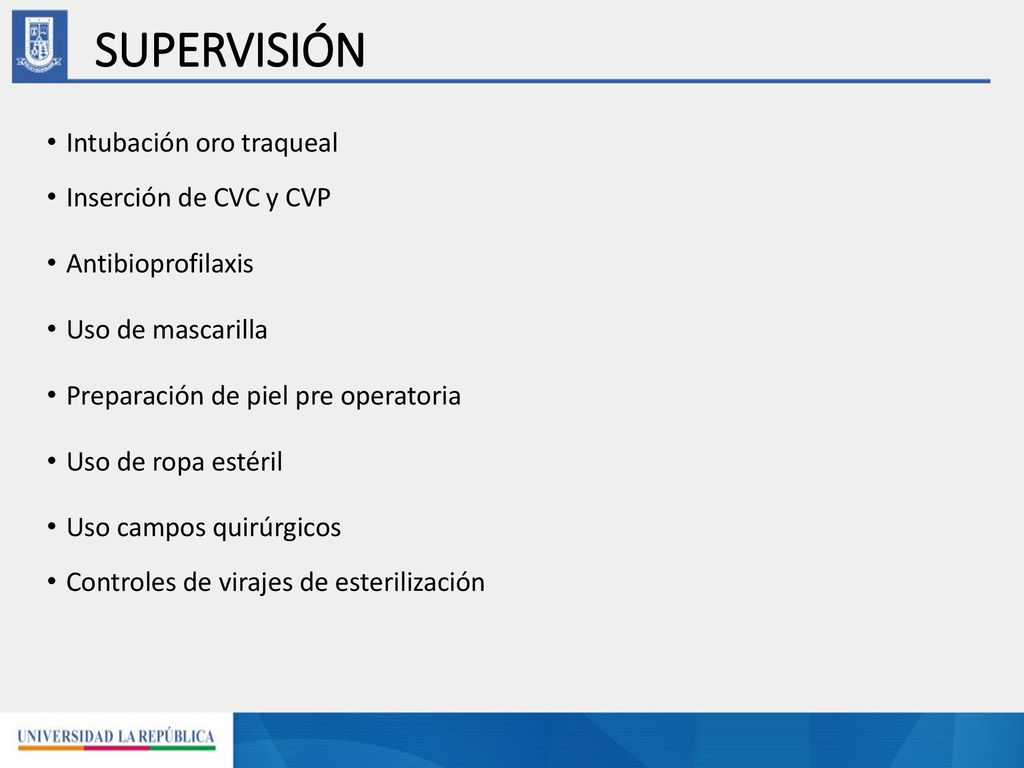SUPERVISIÓN Intubación oro traqueal Inserción de CVC y CVP