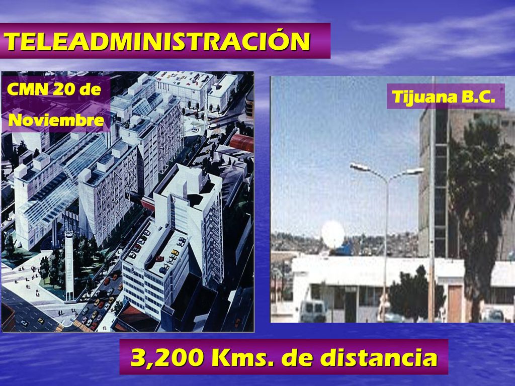 TELEADMINISTRACIÓN 3,200 Kms. de distancia CMN 20 de Tijuana B.C.