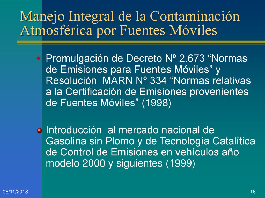 Manejo Integral de la Contaminación Atmosférica por Fuentes Móviles