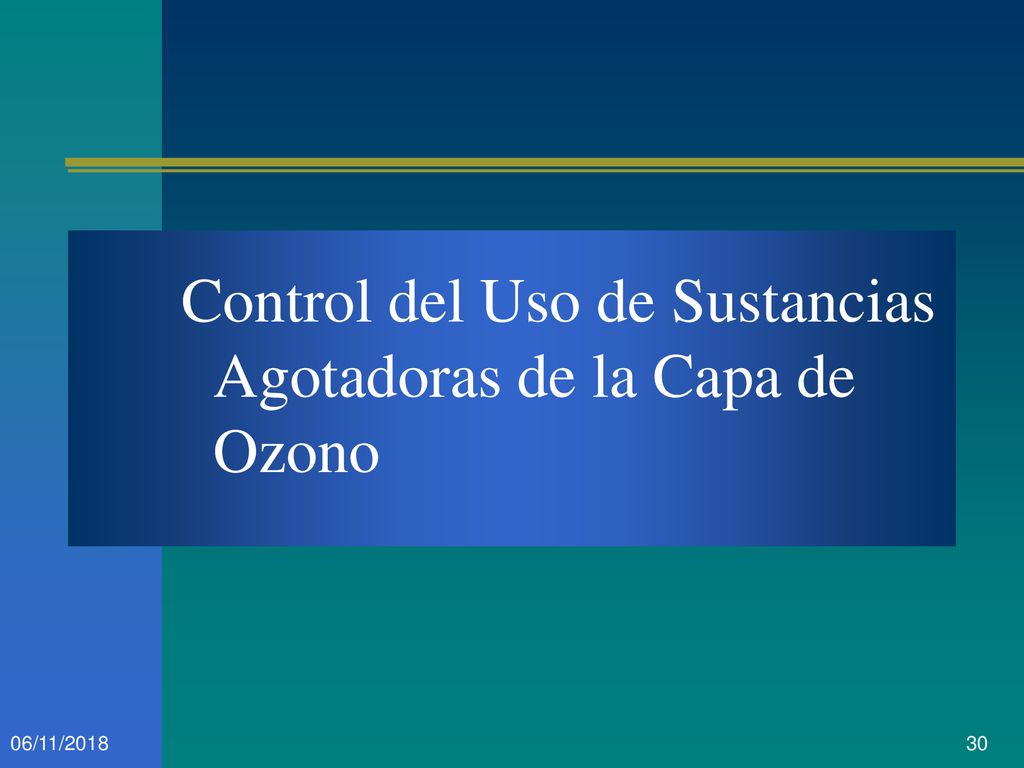 Control del Uso de Sustancias Agotadoras de la Capa de Ozono