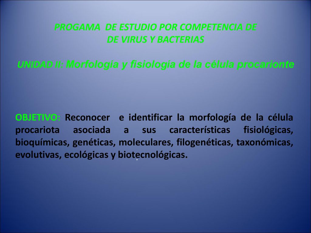 PROGAMA DE ESTUDIO POR COMPETENCIA DE DE VIRUS Y BACTERIAS