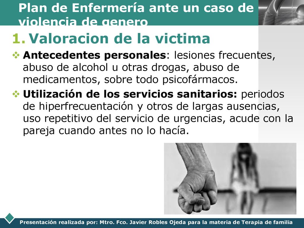Plan de Enfermería ante un caso de violencia de genero