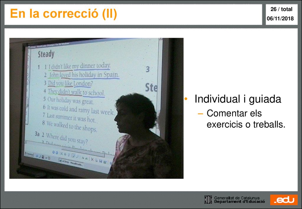 En la correcció (II) Individual i guiada