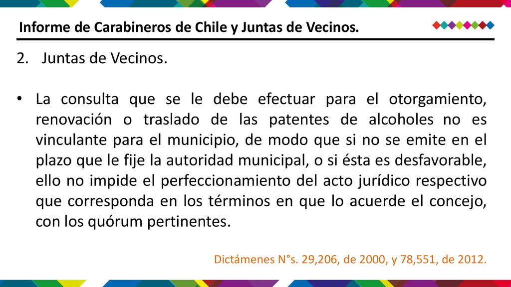 Informe de Carabineros de Chile y Juntas de Vecinos.