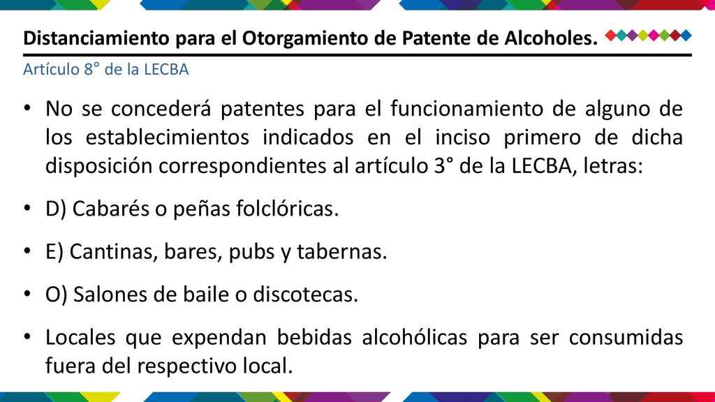 D) Cabarés o peñas folclóricas. E) Cantinas, bares, pubs y tabernas.