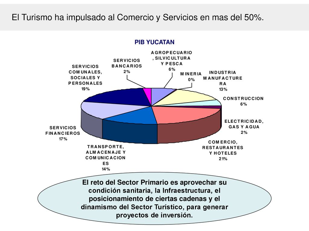 El Turismo ha impulsado al Comercio y Servicios en mas del 50%.
