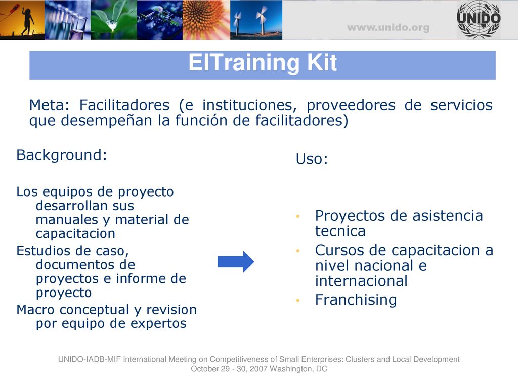 ElTraining Kit Meta: Facilitadores (e instituciones, proveedores de servicios que desempeñan la función de facilitadores)