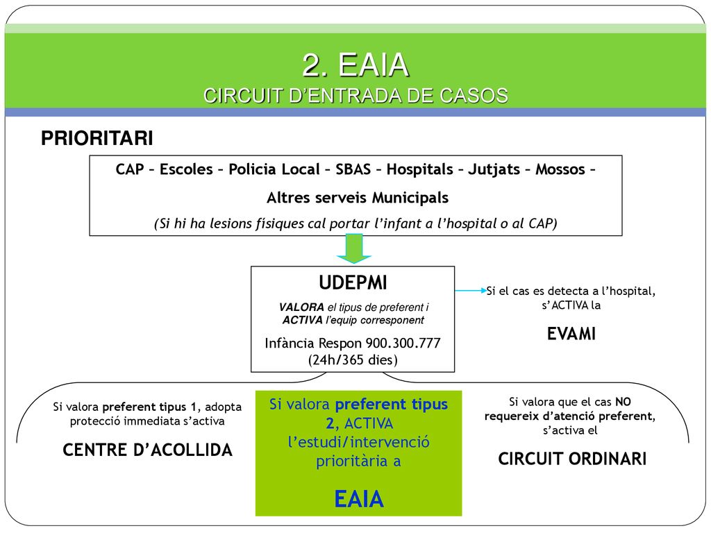 2. EAIA EAIA CIRCUIT D’ENTRADA DE CASOS PRIORITARI UDEPMI EVAMI