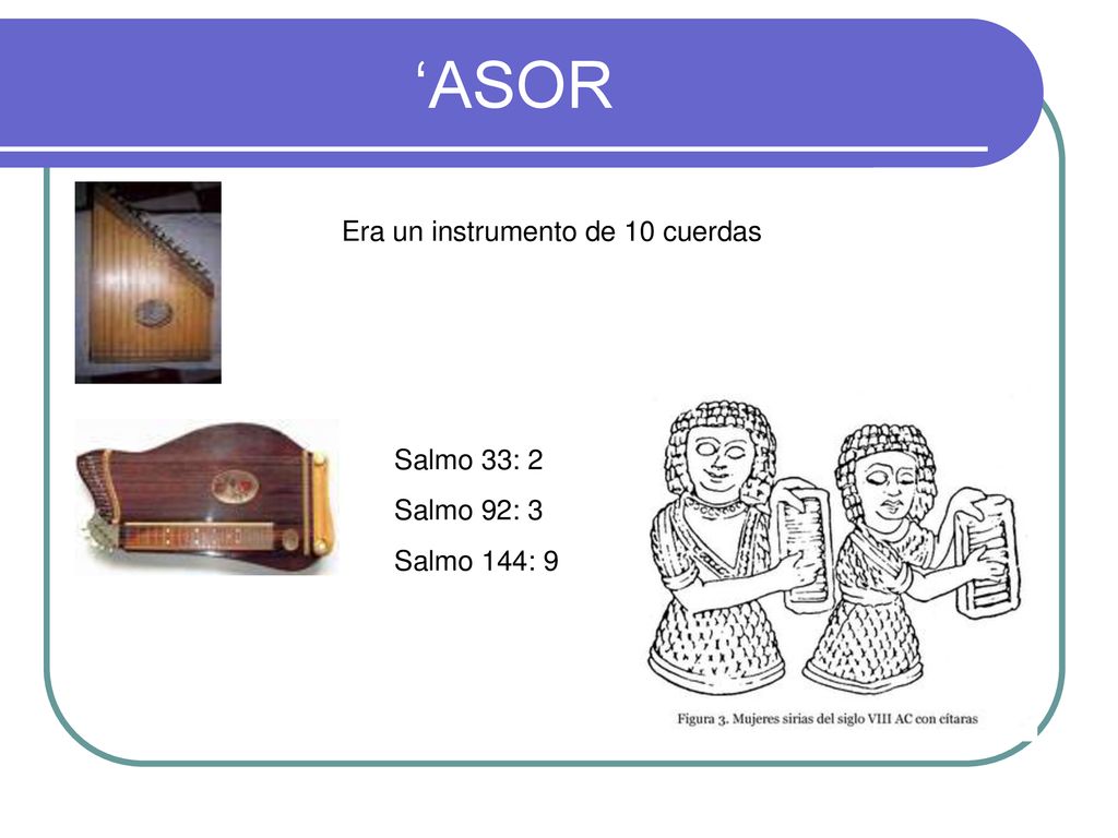 ‘ASOR Era un instrumento de 10 cuerdas Salmo 33: 2 Salmo 92: 3