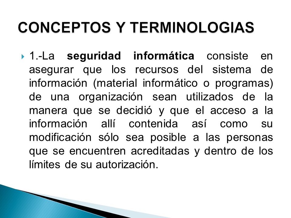 CONCEPTOS Y TERMINOLOGIAS