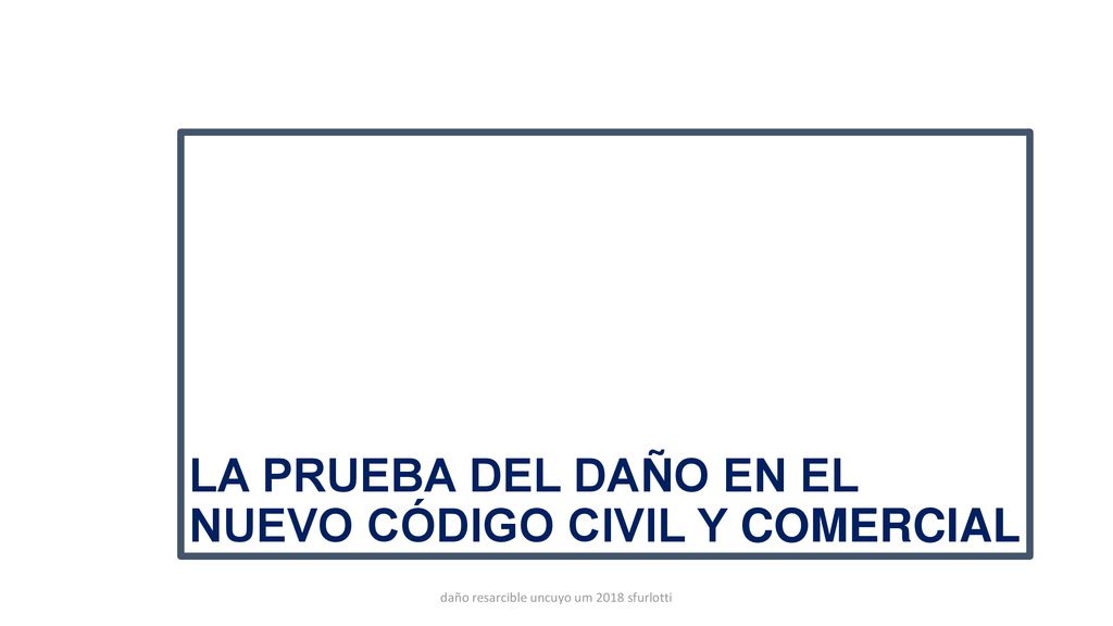 LA PRUEBA DEL DAÑO EN EL NUEVO CÓDIGO CIVIL Y COMERCIAL