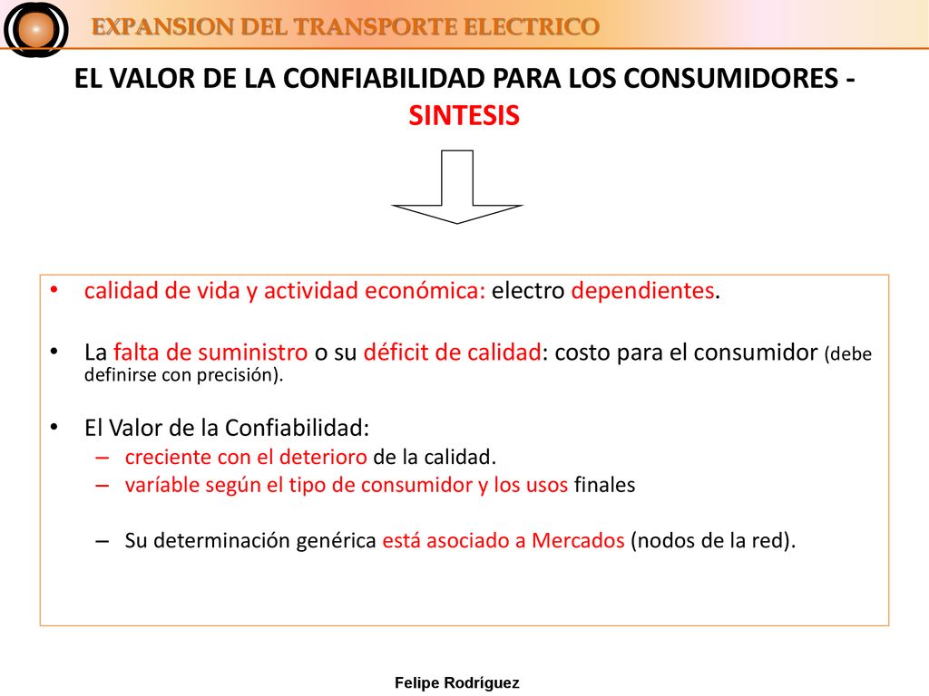 EL VALOR DE LA CONFIABILIDAD PARA LOS CONSUMIDORES - SINTESIS